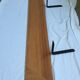 Shelf solid mahogany mid XX brackets in black metal