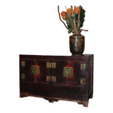 Old Chinese low cabinet in elm