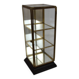 Vintage display case for miniature or jewelry brass and glass