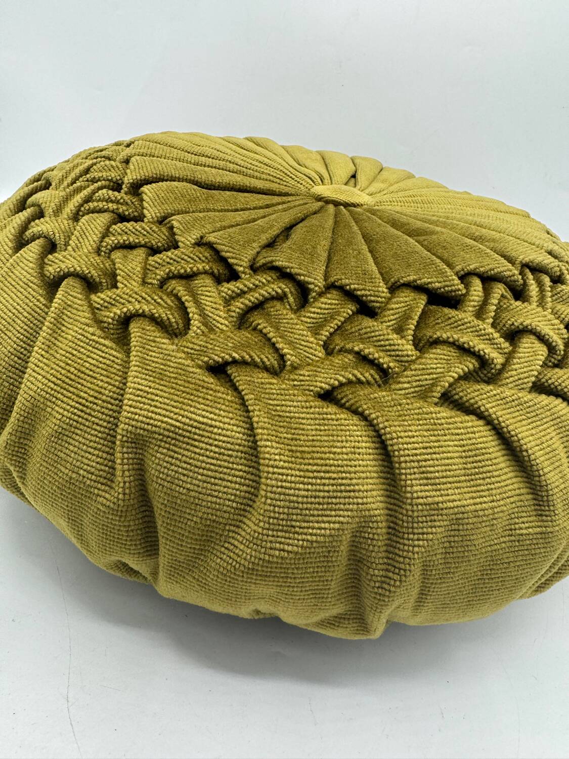 Vintage velvet round cushion