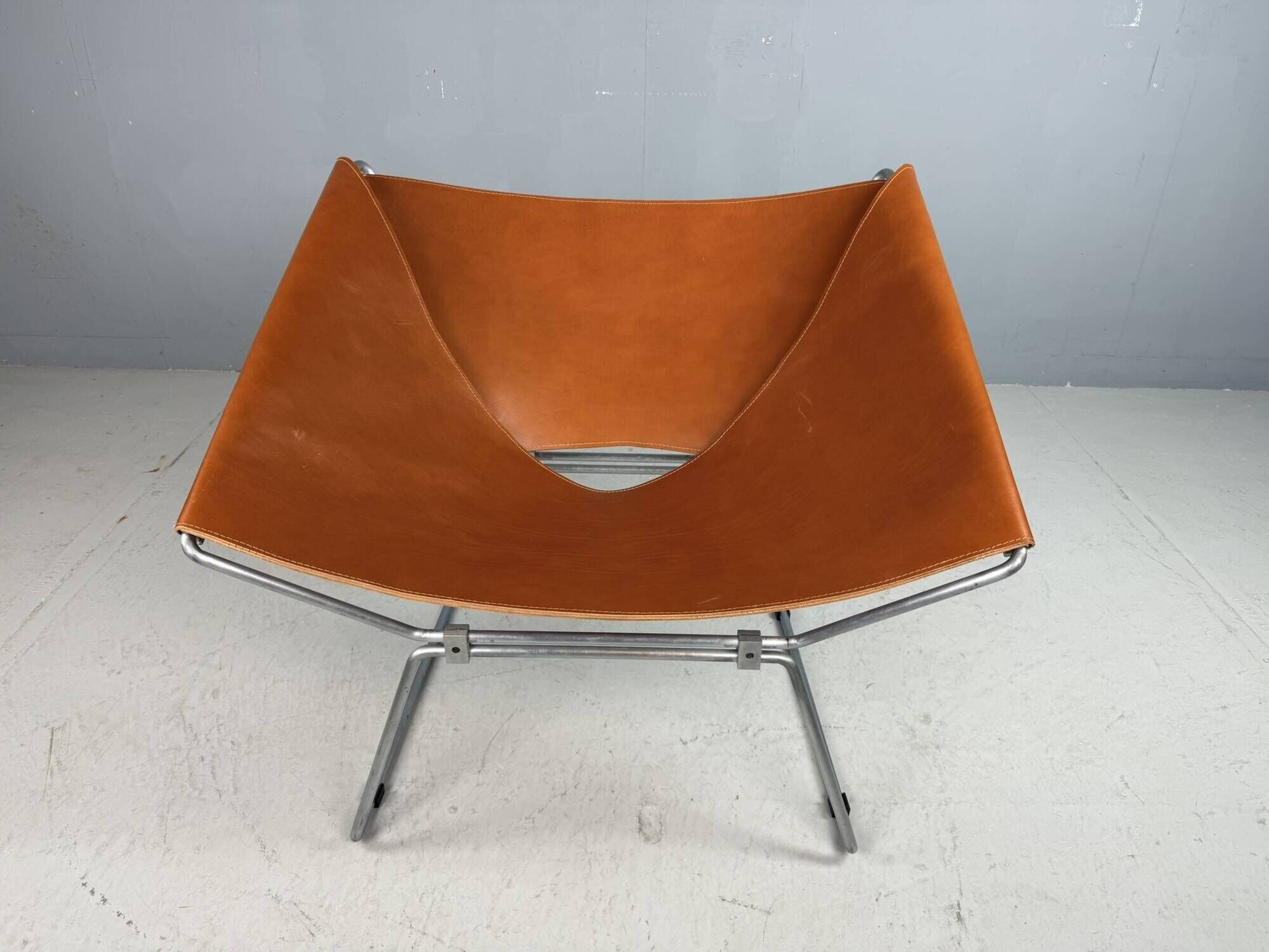 Pierre Paulin AP-14 cognac leather armchair for A. Polak, 1955