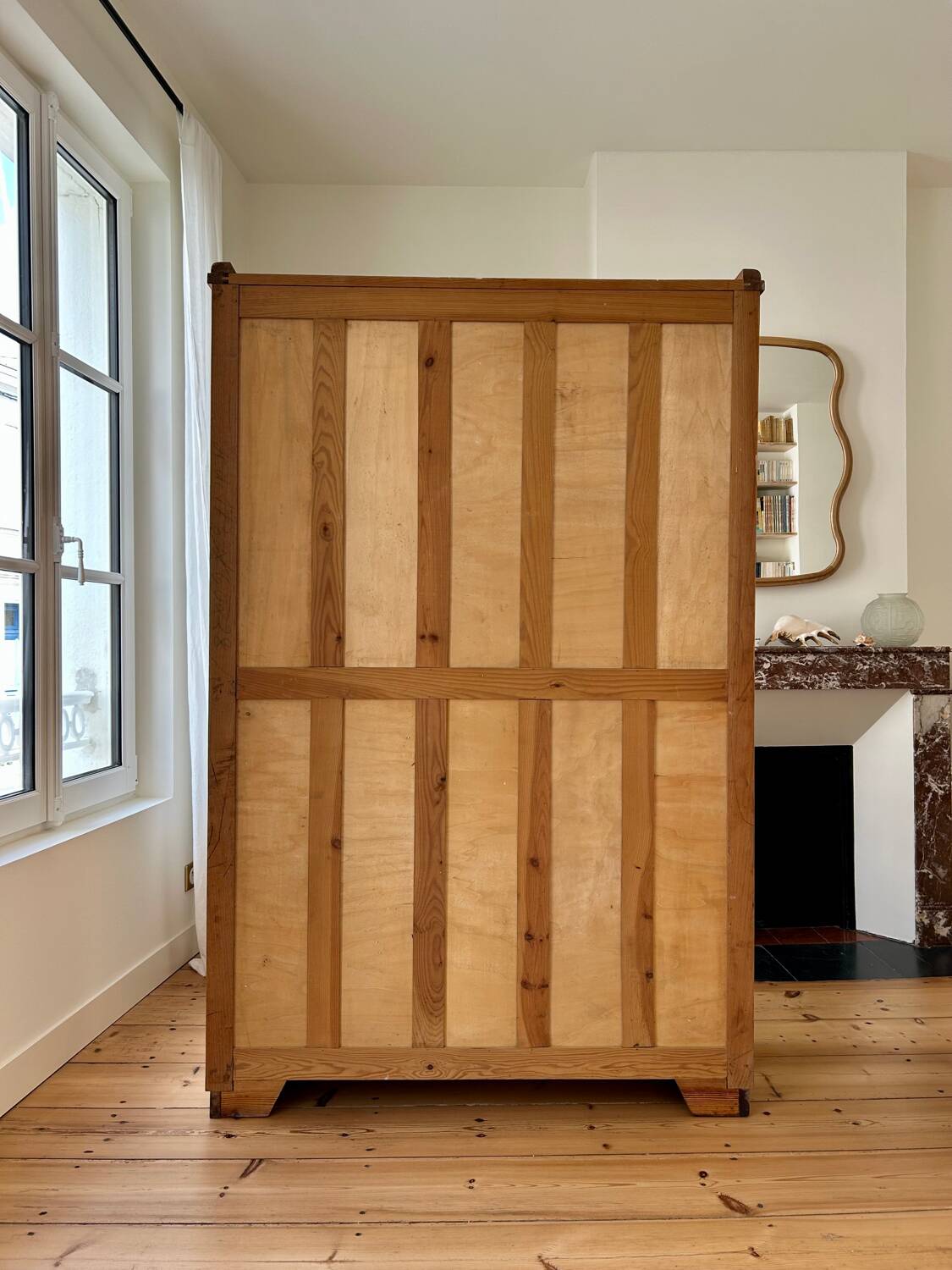 Armoire vitrée en chêne brut (rénovée)