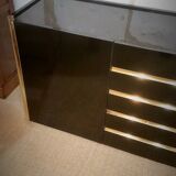 Lacquered and brass sideboard edited by Marie Sabot in the 70
