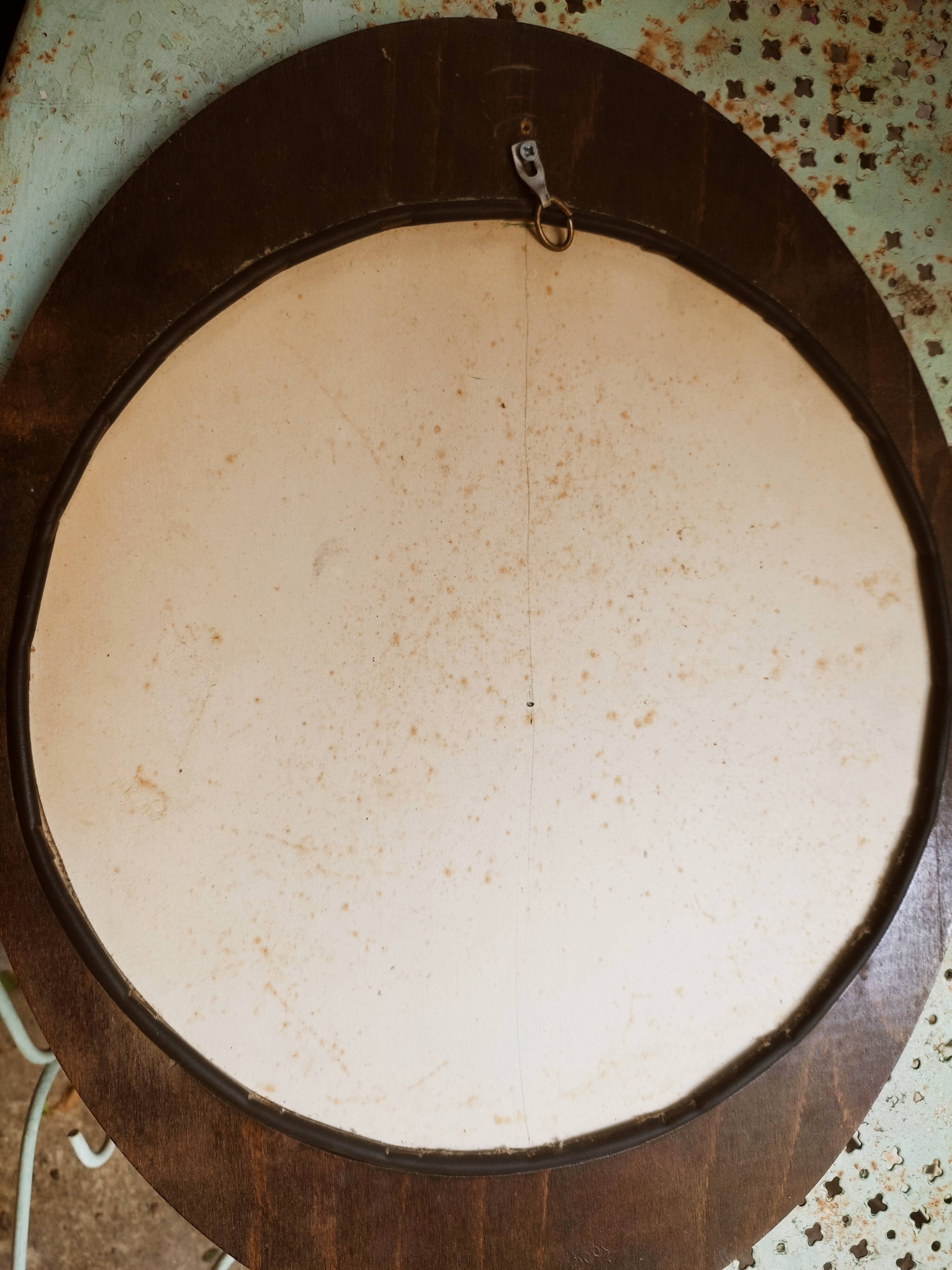 Scandinavian wooden mirror 49x39