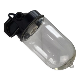 Glass wall lamp and vintage bakelite