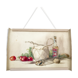 Watercolor depicting a still life