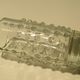Brutalist transparent glass vase, Pavel Panek 1971