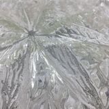 Ceiling lamp in molded glass with relief