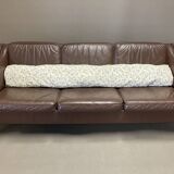 Scandinavian design 3-seater leather sofa.