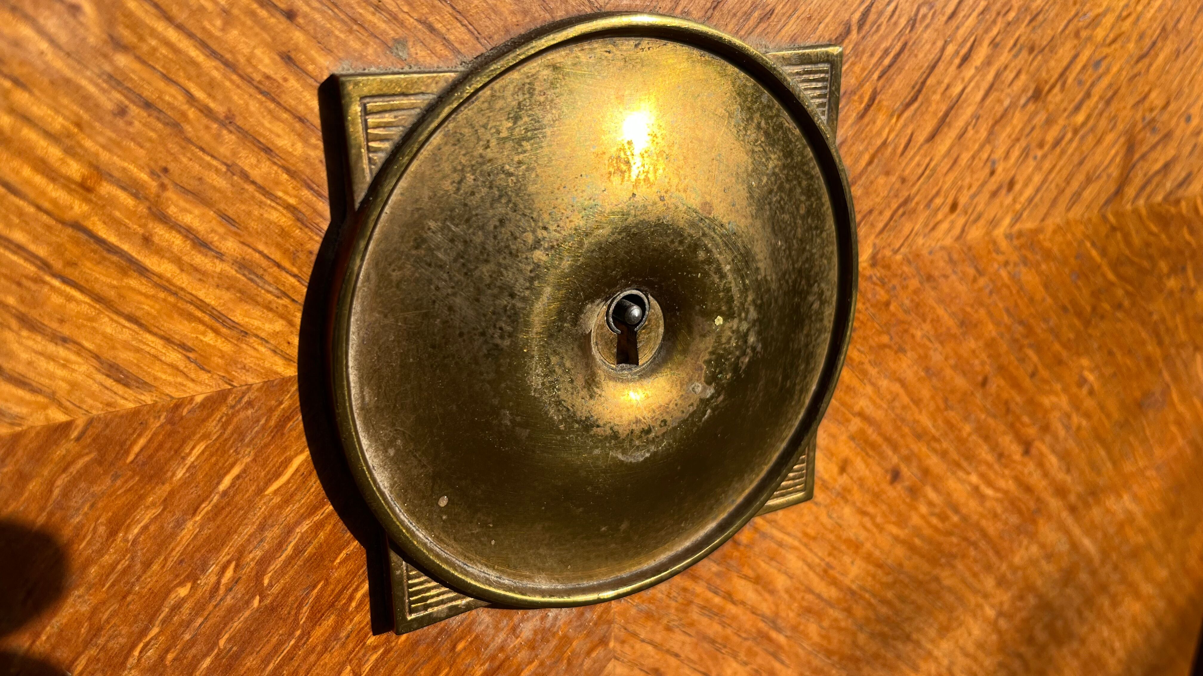 Oak and marquetry row 50s