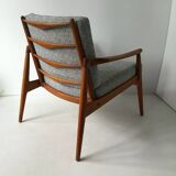 Scandinavian blue gray armchair