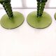 Set de 4 verres en cristal au pied vert