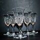 Set of 6 tarn white wine glasses 13.8 cm in diamond cut crystal from saint-louis