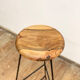 Bar stool in steel and walnut