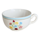 Vintage Salins earthenware chocolate cup - Floral pattern