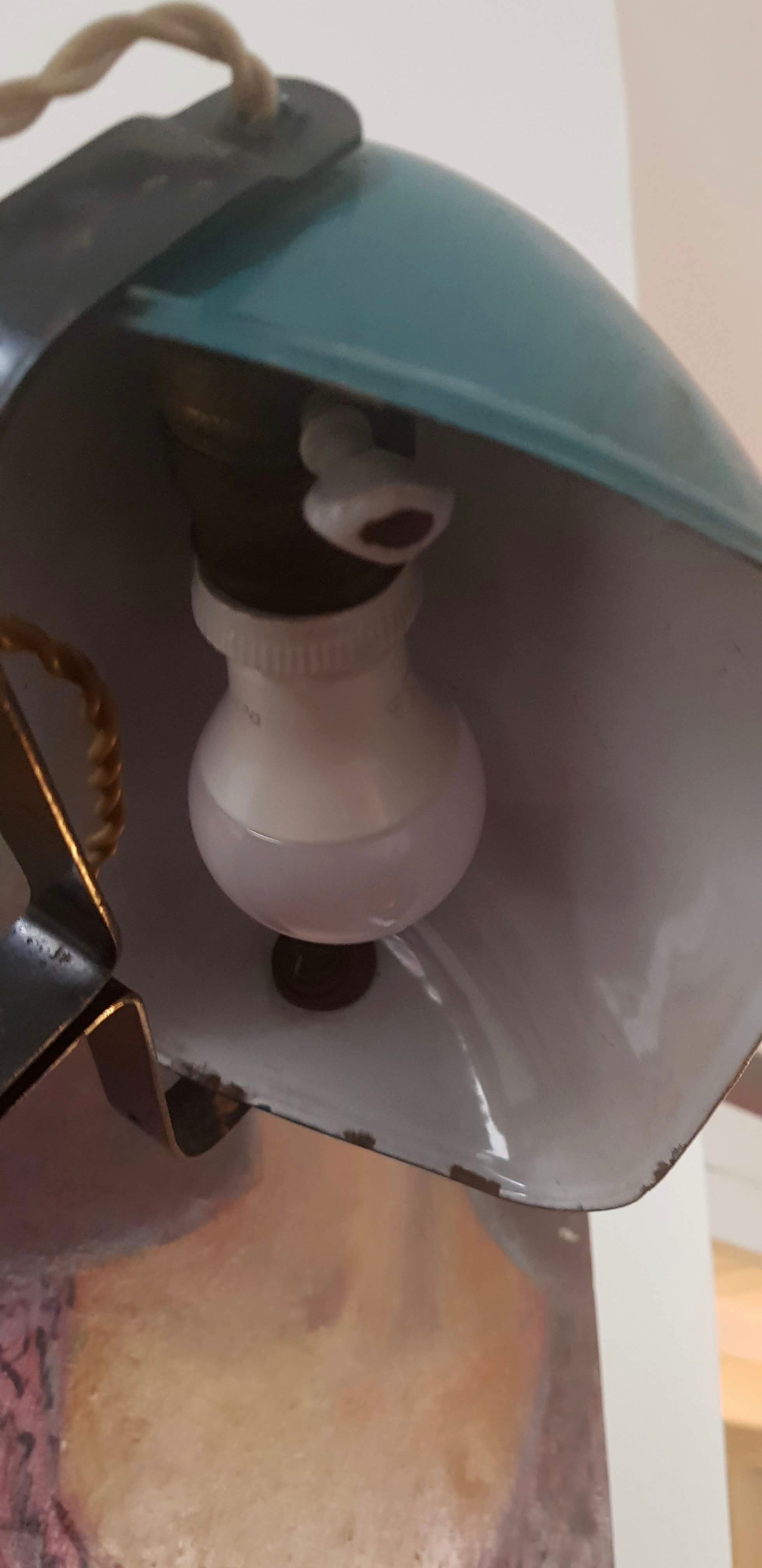So-called banker office lamp signed ERPE