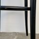 Pair of high canne stools or black curved wooden bar chairs, 1970