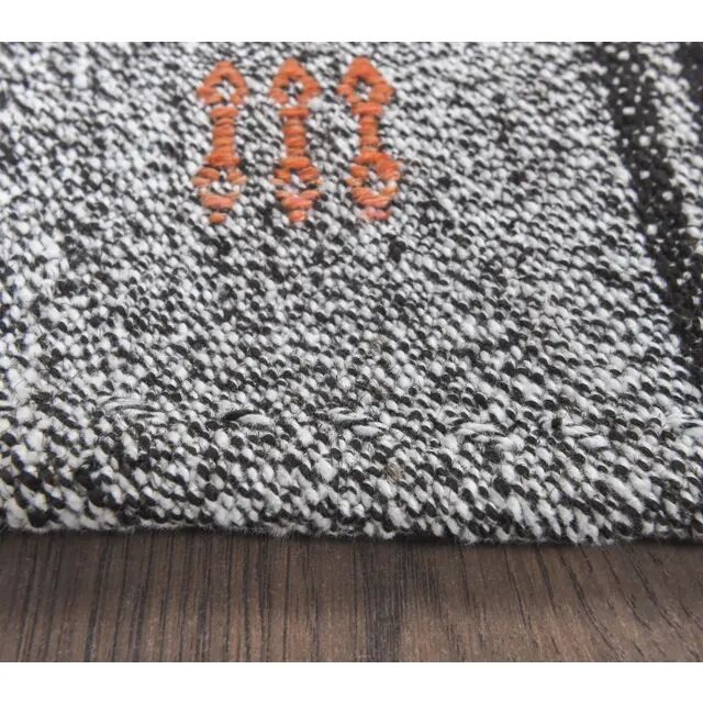 1970s Turkish Handmade Wool Kilim Striped Runner Rug 131x260