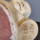 bust "the laughing" after Jean-Baptiste Pigalle in plaster