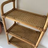 Etagère murale en rotin