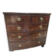 English chest from the early 18th century, mahogany veneer.