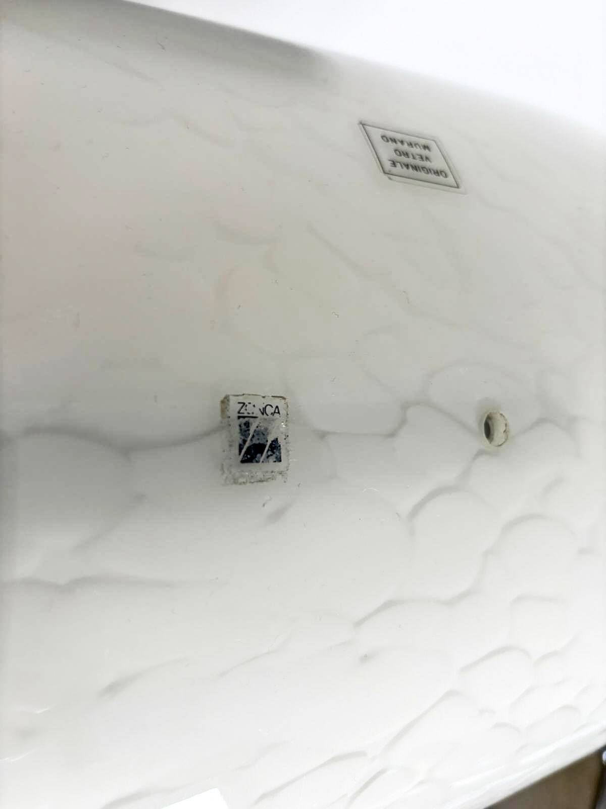 Lampada in Vetro di Murano Firmata Zonca, Italia 1980s, ottimo stato di conservazione.