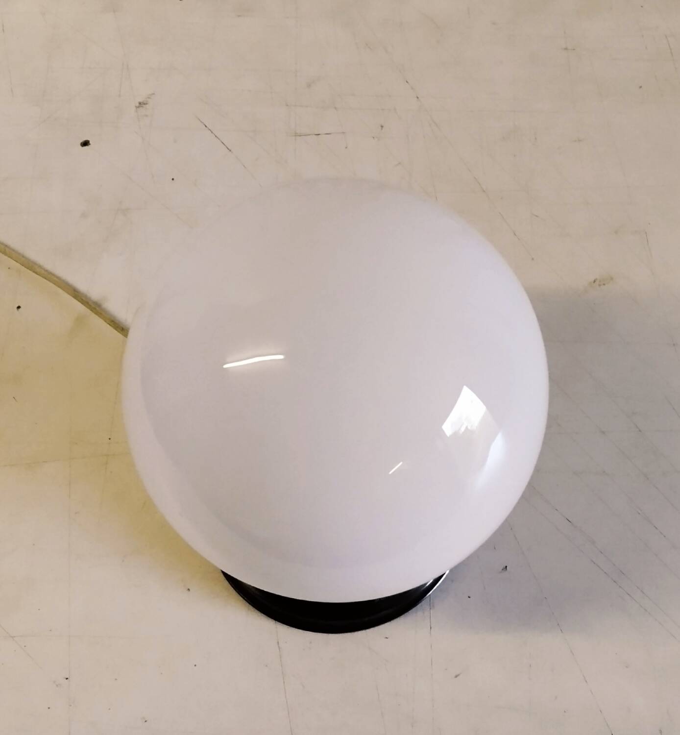 Ceiling light or Art Deco wall sconce with white opaline globe - early 20th century