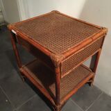 Rattan bedside table