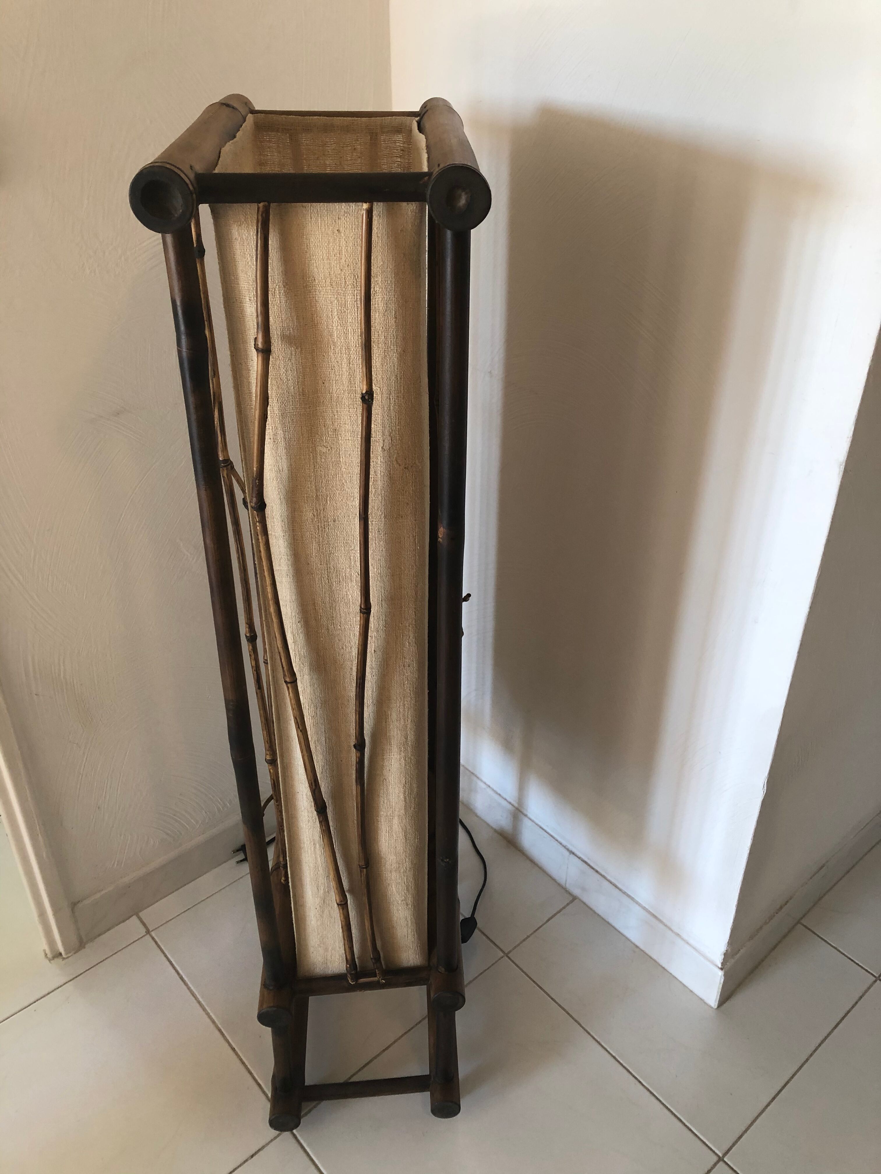 Vintage bamboo lamppost