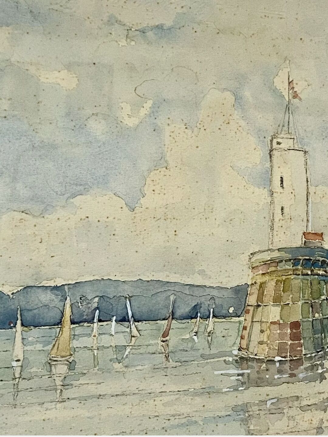 Aquarelle marine Gérard Vitou 8.66
