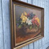 Oil painting on canvas, bouquet of flowers