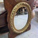 Wooden and gilded mirror with medallion center n°3
