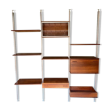 Modular system library Scandinavian teak Roche Bobois 70s
