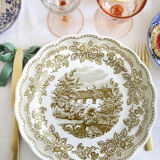English style plate green décor