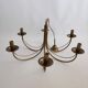 Chandelier in patinated brass of the years 70