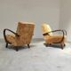 Pair of Art Deco armchairs H410 Type C by Jindrich Halabala for UP Zavody