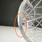 Crystal vase with lozenge decoration, 25.5 cm