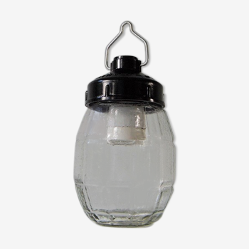 Lantern in bakelite and glass