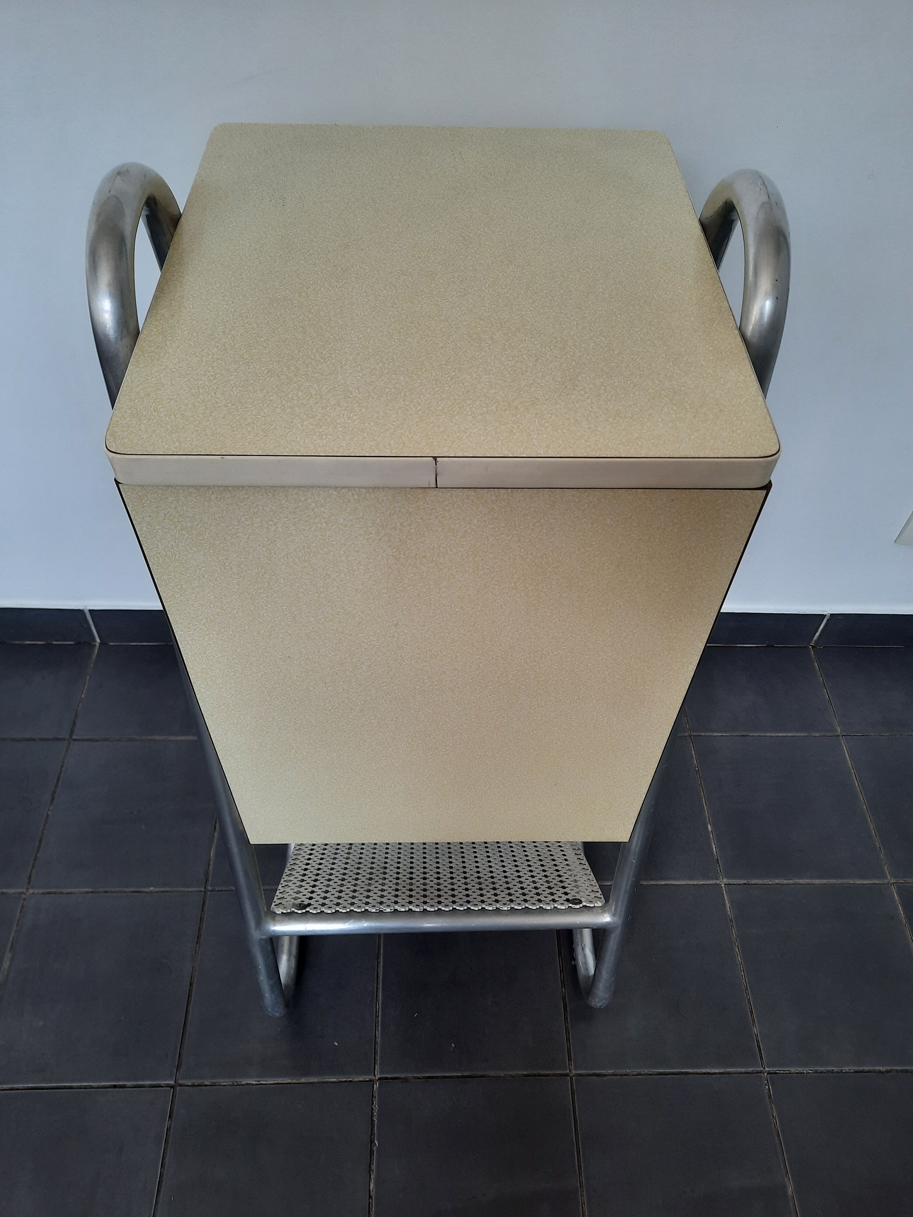 Bedside table in vintage formica typical of the 60s