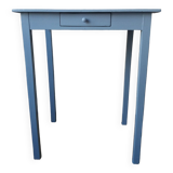 Lavender blue wooden desk with drawers