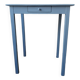 Lavender blue wooden desk with drawers