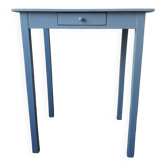 Lavender blue wooden desk with drawers