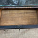 Bureau XIXeme laqué noir et sous main verre biseauté