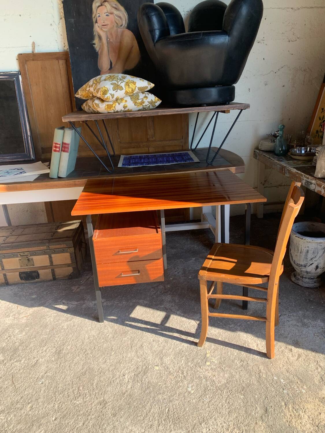 Bureau vintage moderniste années 70
