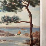 Old seaside painting