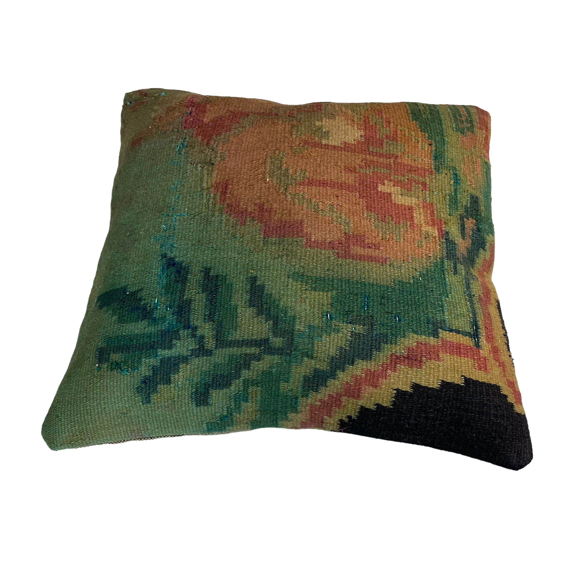 Vintage turkish kilim cushion cover, 40 x 40 cm