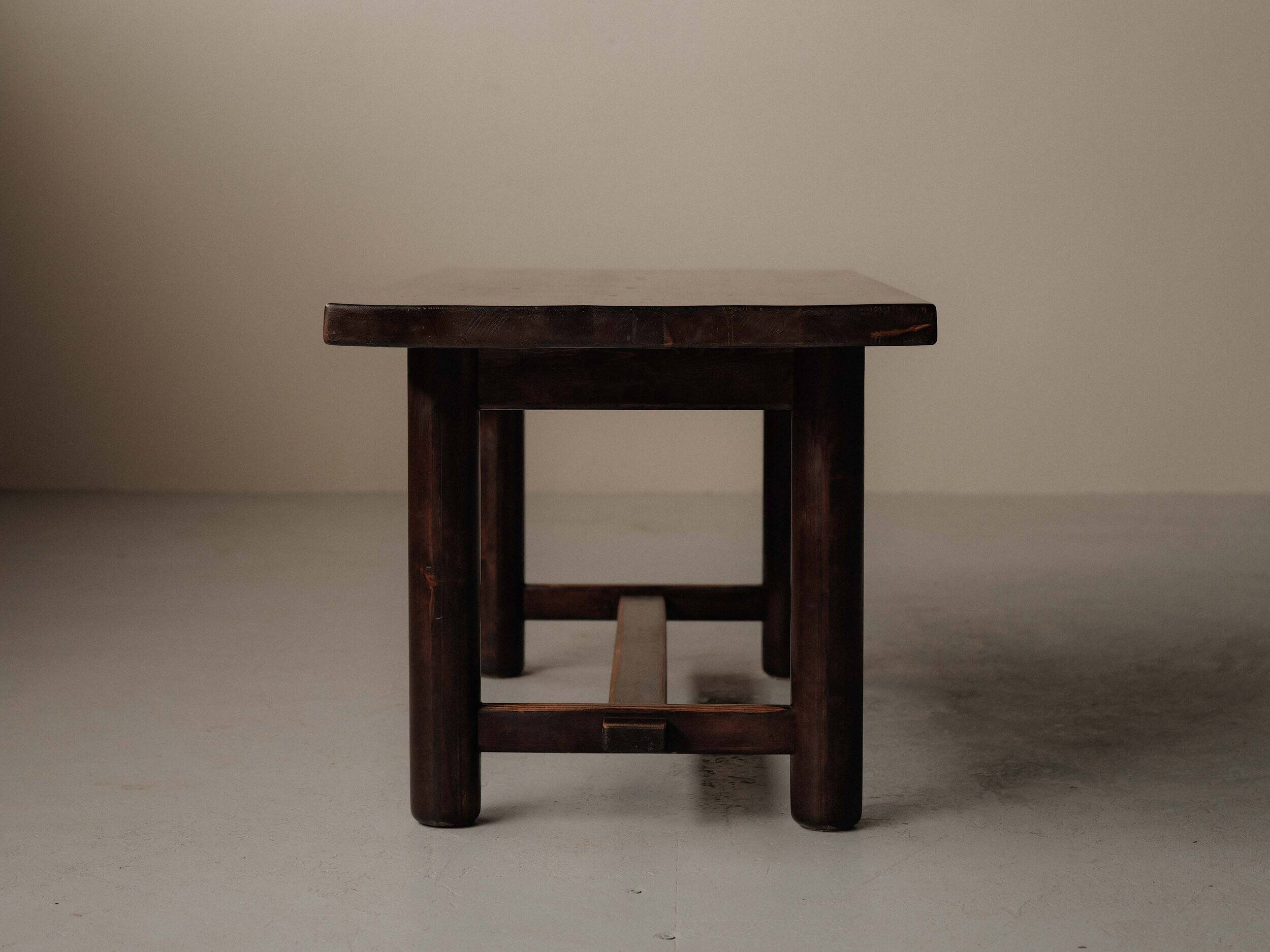 Modernist solid pine table, 1960s