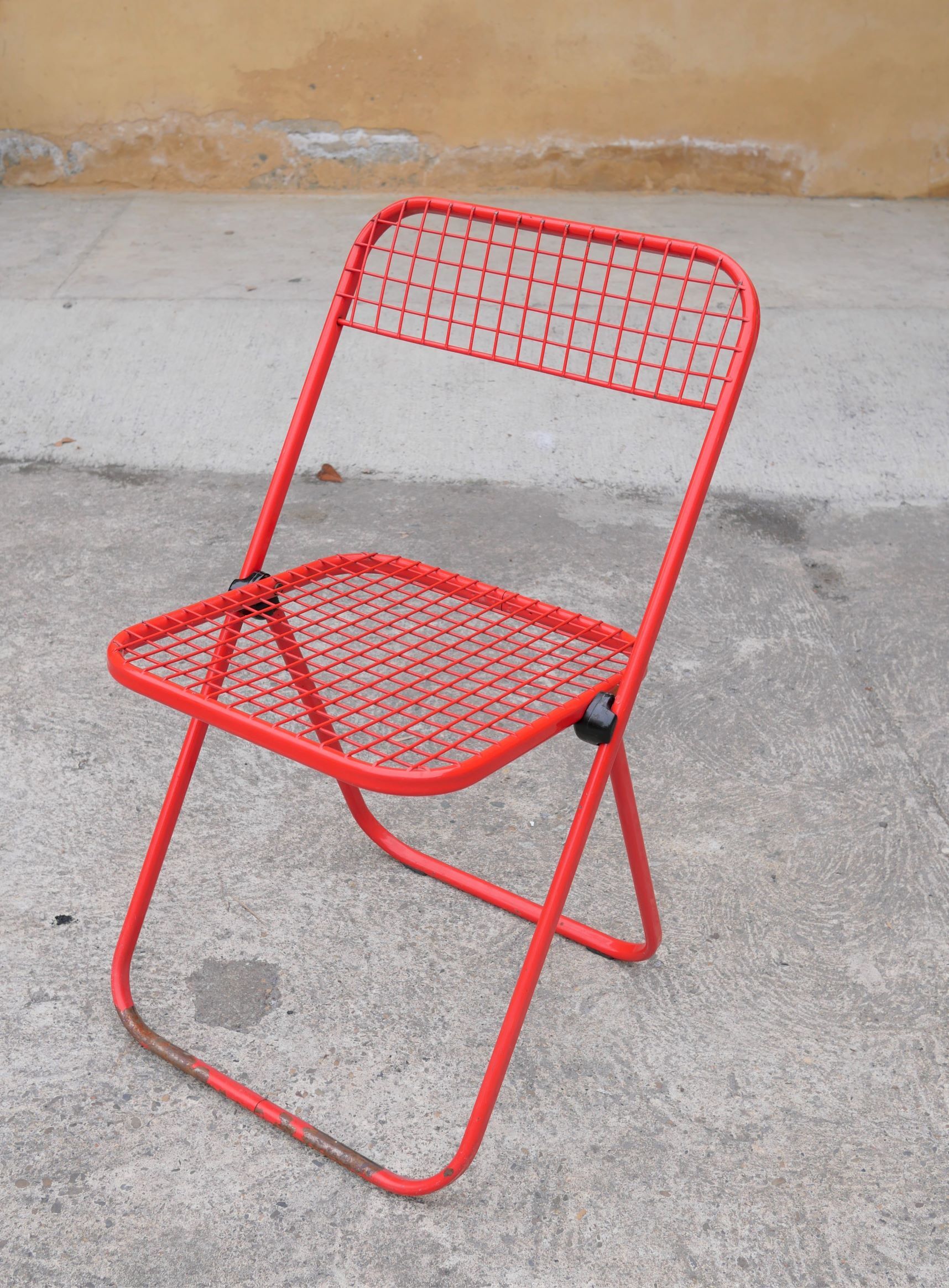 Metal folding chair by Talin editions, years 70