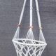 Macramé suspension and its English earthenware pot Palissy Model T. Logino