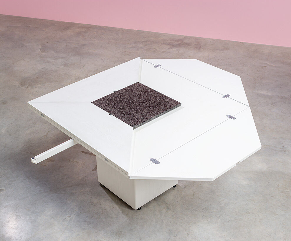 Van den Berghe Pauvers postmodern geometry dining table 1980